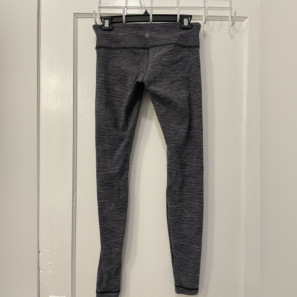 Lululemon Wunder Under Pant Coco Pique Black White